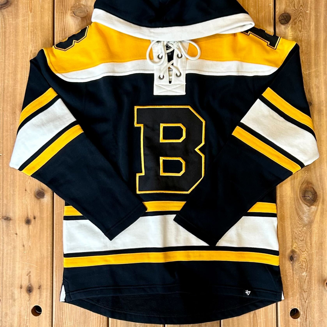 Boston Bruins NHL 1933 Fleece Lacer Hoodie B Logo The Sport Gallery