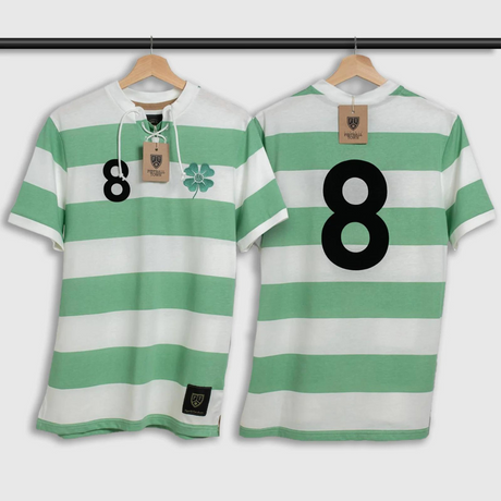 Football Town&#39;s &quot;The Clover&quot; Soccer-Inspired Retro Tee with Laces