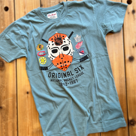 Original Six NHL Vintage Goalie Mask Tee