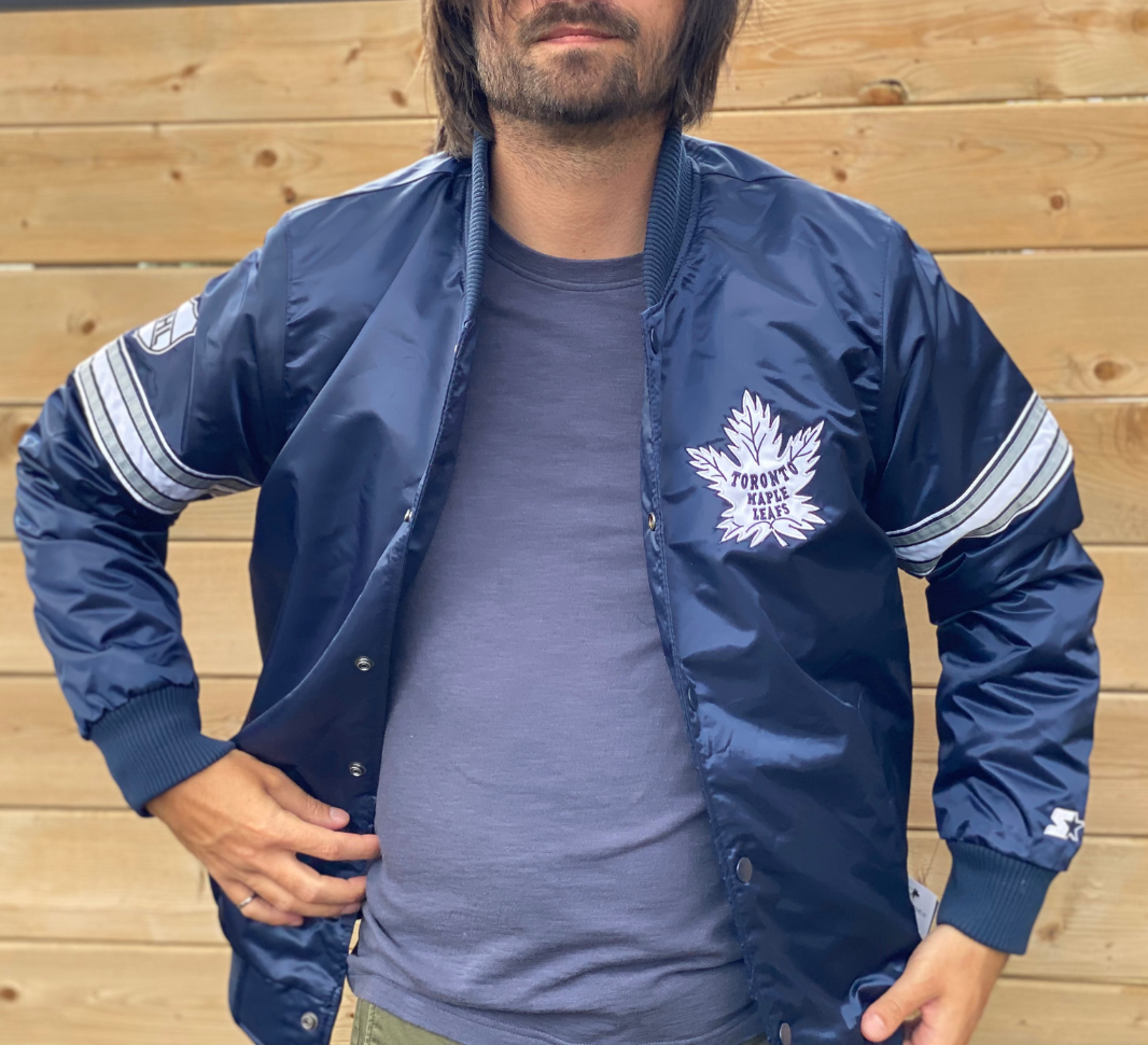 New Toronto Maple Leafs Embroidered Authentic Starter Jacket size