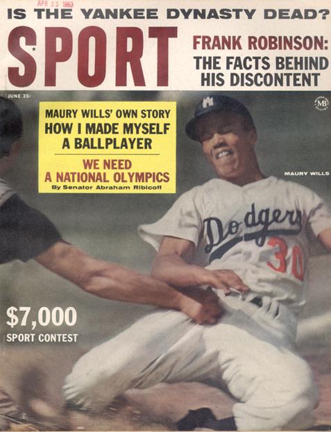 Los Angeles Dodgers Maury Wills Sports Illustrated Cover Framed Print