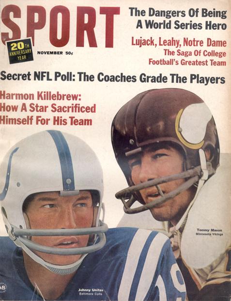 November 1965 SPORT Cover (Johnny Unitas, Baltimore Colts, Tommy