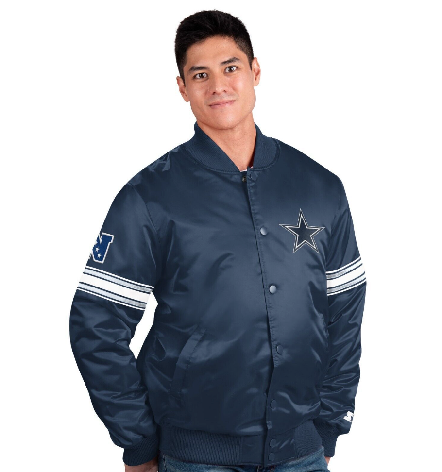 Cowboys Jacket, Varsity - Satin, Vintage, Small, Standard