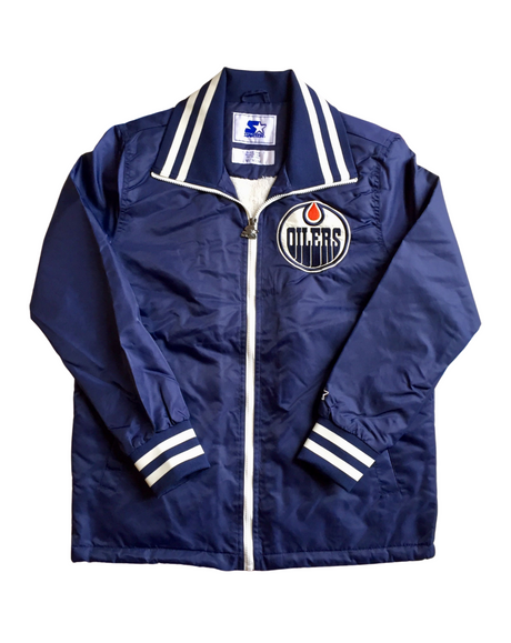 Edmonton Oilers Nylon Zip Coaches Starter Jacket