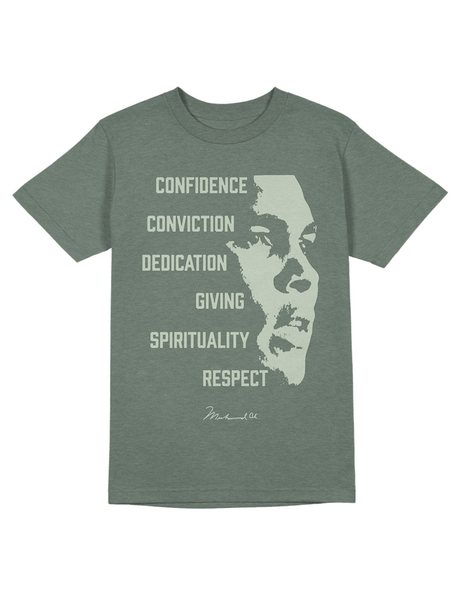 Muhammad Ali 6 Principles Tee (Green)