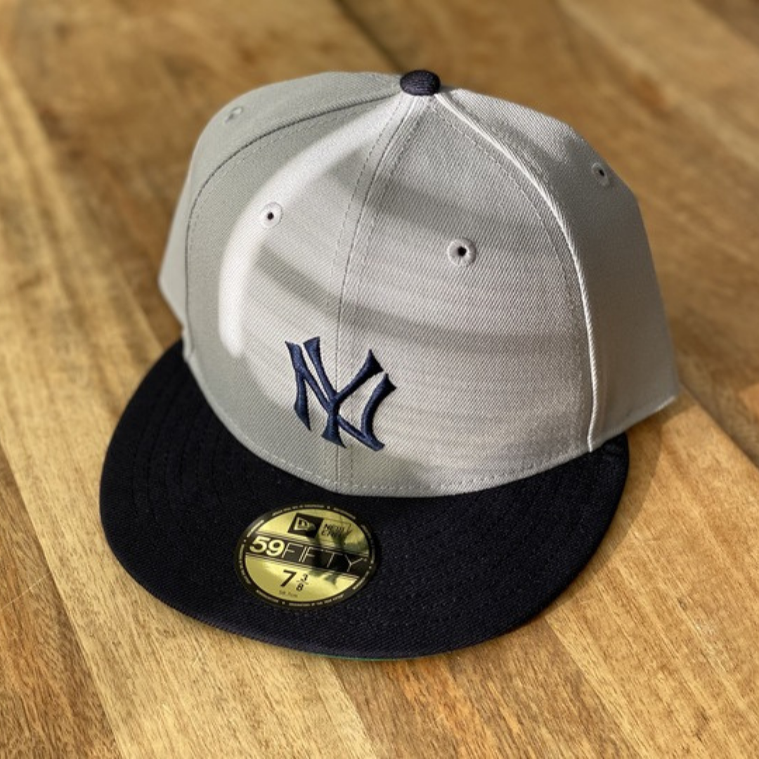 New York Yankees New Era 50th Anniversary Patch 59FIFTY Fitted Hat - Navy/ Gray