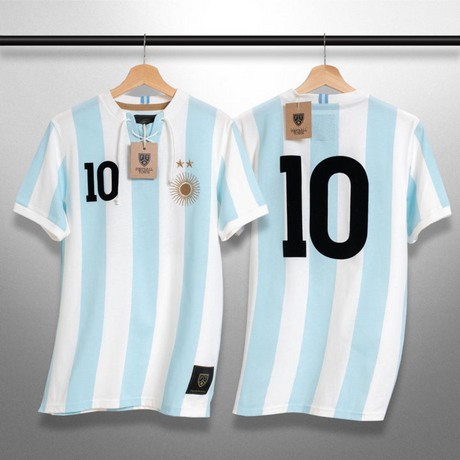 Argentina-Inspired Retro with Laces 'El Sol' Tee