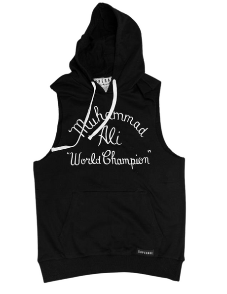 Muhammad Ali World Champion Sleeveless Hoodie