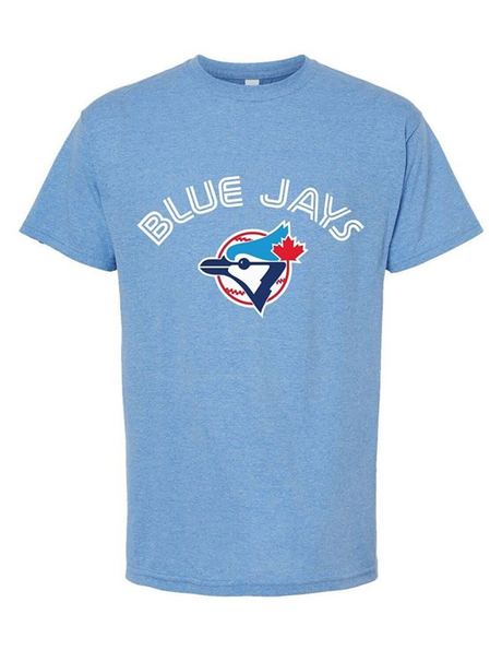 Toronto Blue Jays MLB Retro 1977 Distressed Cooperstown Fieldhouse Tee (Powder Blue)