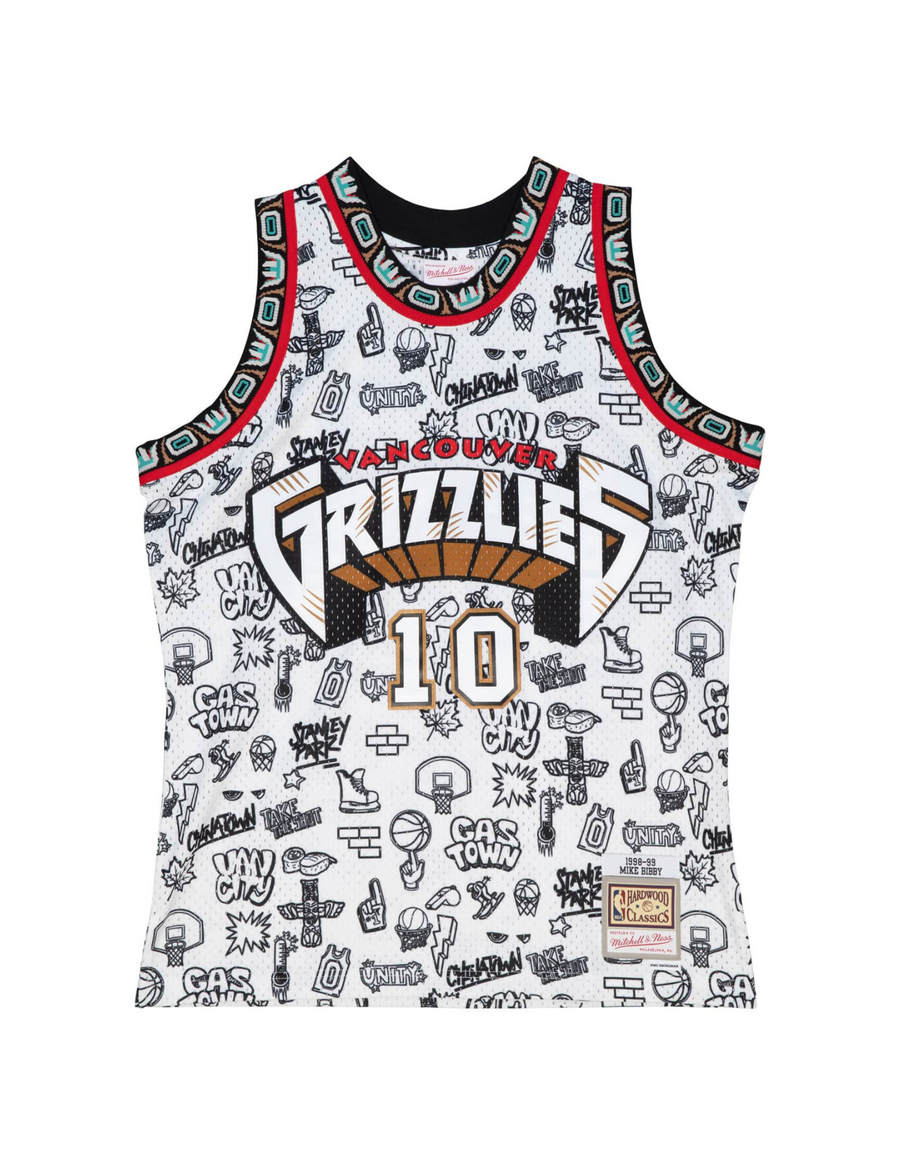 Vancouver Grizzlies Mike Bibby 1998-99 Doodle Swingman Jersey